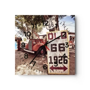 Zegar ścienny - Legenda amerykanskiej prowincji - 40x40 cm