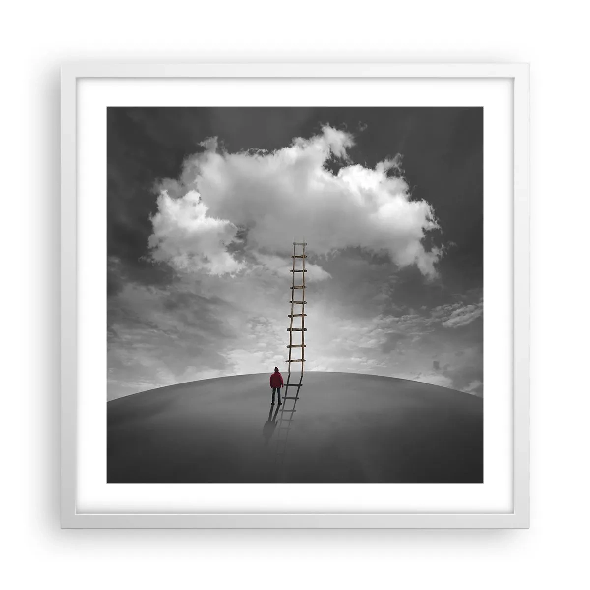 Plakat w białej ramie - Wszystko możliwe - 50x50 cm