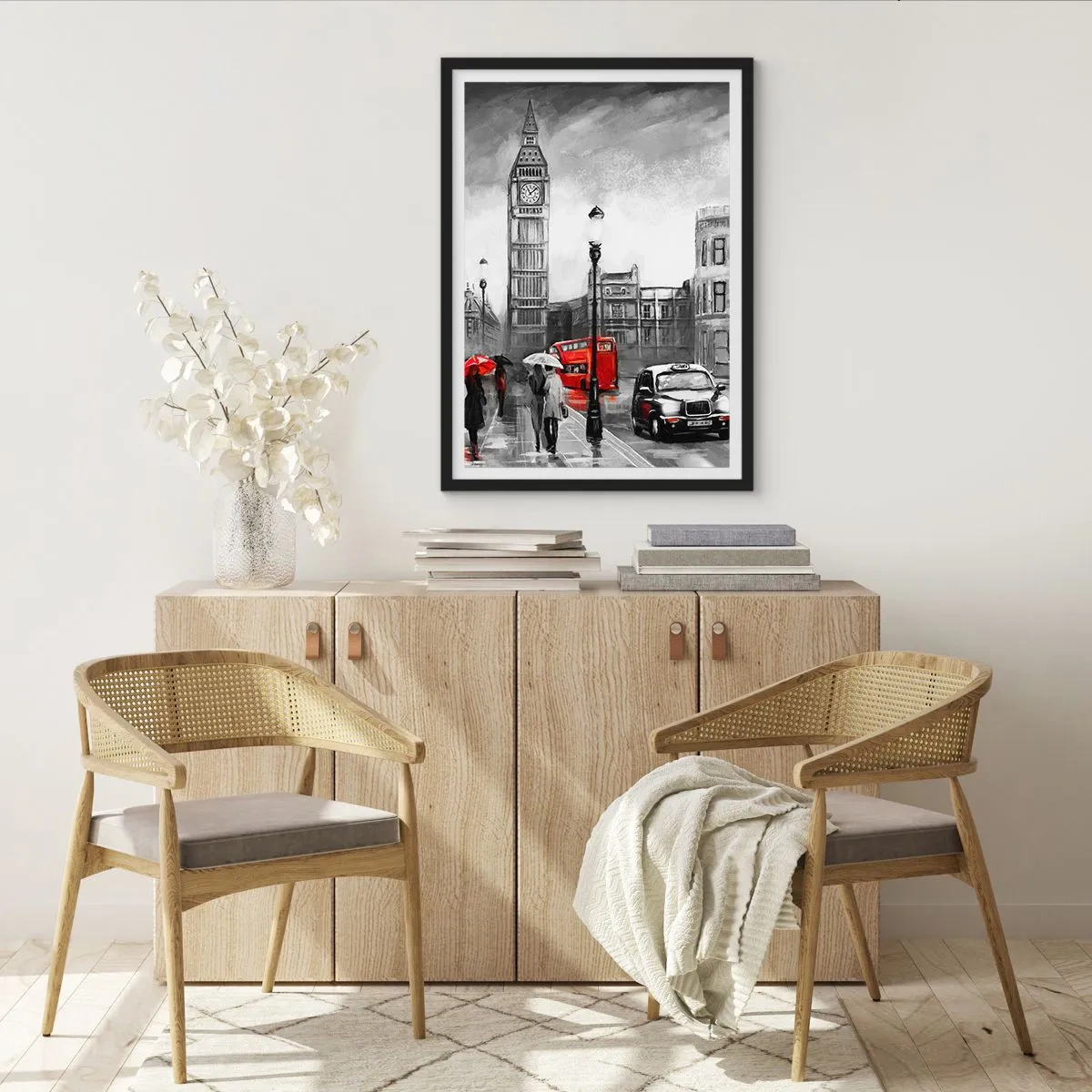 Plakat w czarnej ramie - Wcale nie szare miasto - 70x100 cm