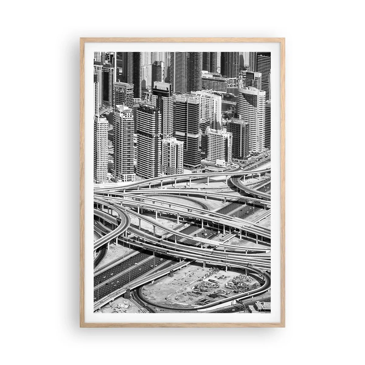 Plakat w ramie jasny dąb - Dubaj – miasto niemożliwe - 70x100 cm