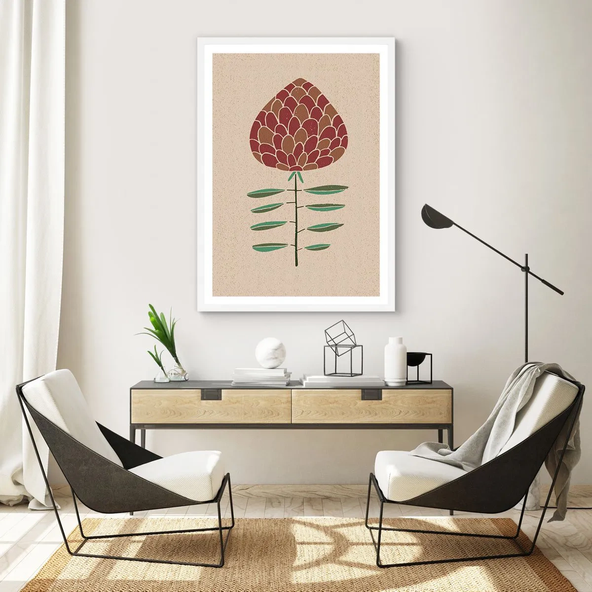 Plakat w białej ramie - Jak wielka szycha - 70x100 cm