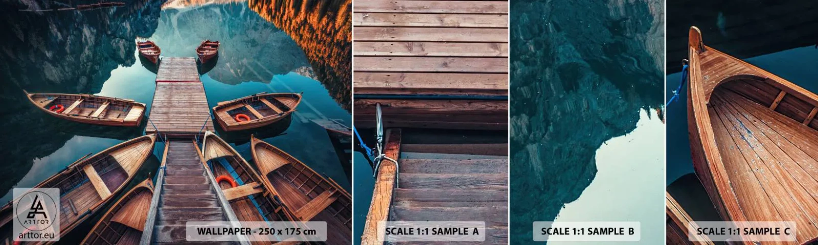 Fototapeta Próbka Standard Eco - Czekam na przystani - Krajobraz, Jezioro, Tyrol - 100x30 cm