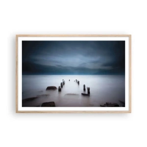Plakat w ramie jasny dąb - Zamyślone jezioro - 91x61 cm