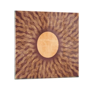 Obraz na szkle - Ikona słońca - 60x60 cm
