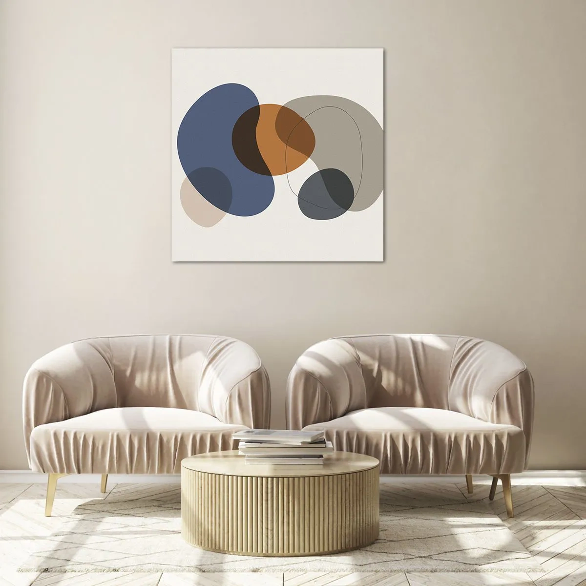 Obraz na szkle - Krople barw - 70x70 cm