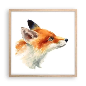 Plakat w ramie jasny dąb - Ostrożności nigdy za wiele - 50x50 cm