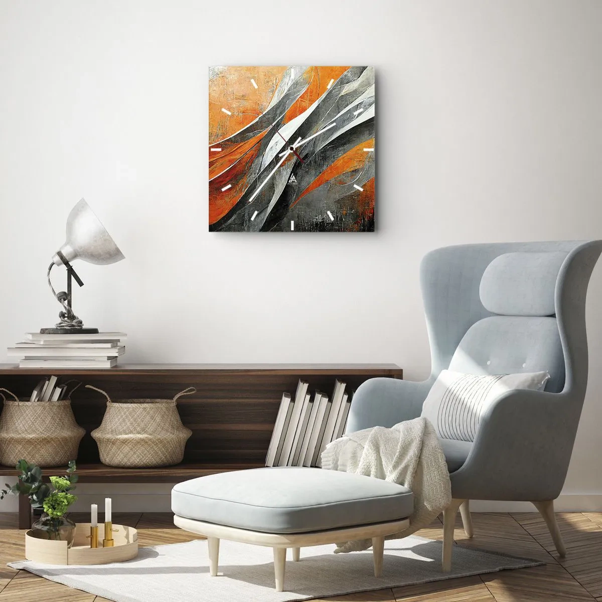 Zegar ścienny - Żar i chłód - 40x40 cm