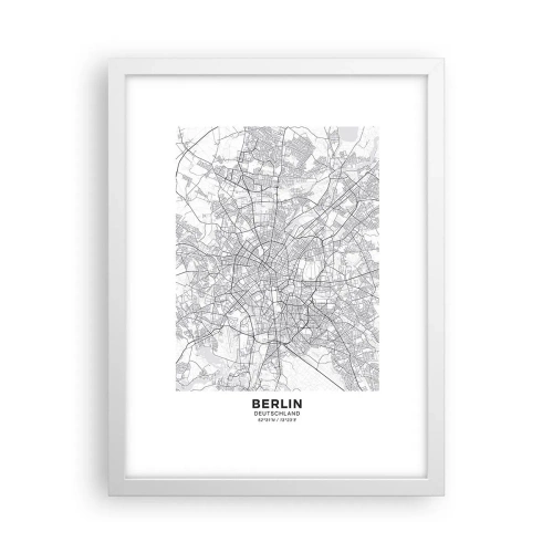 Plakat w białej ramie - Kwiat Berlina - 30x40 cm