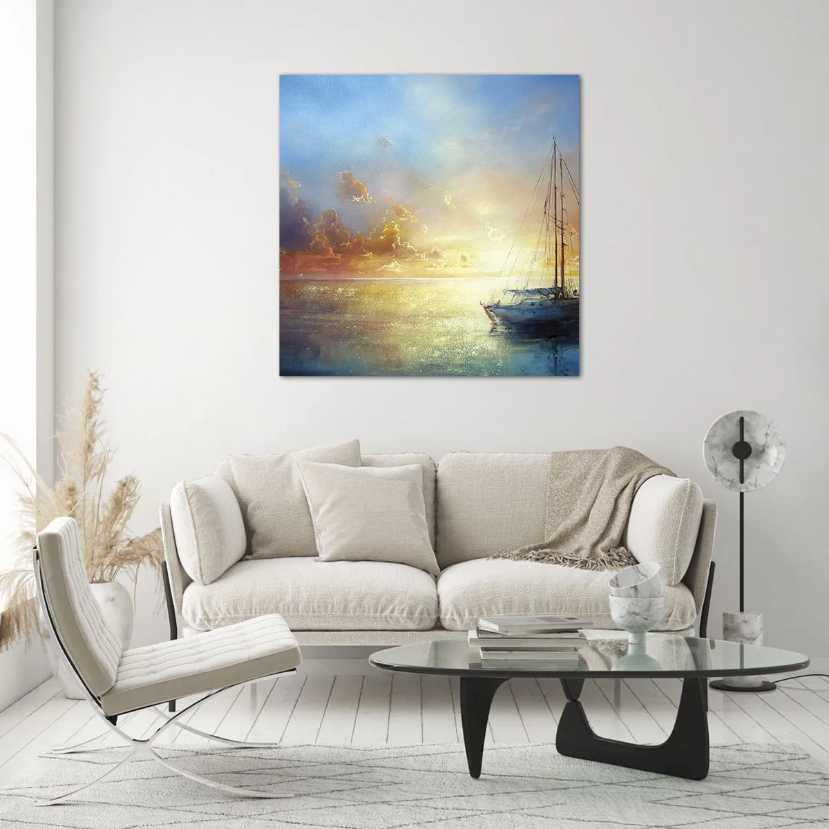 Obraz na szkle - W złotej zatoce - 60x60 cm