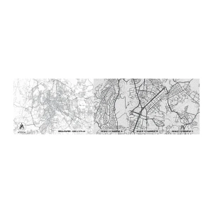 Fototapeta Próbka Premium Sand - Rzymski krąg - Miasto, Mapa Miasta, Rzym - 100x30 cm
