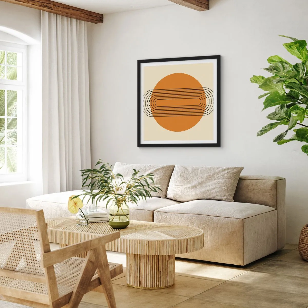 Plakat w czarnej ramie - Plan doskonały - 40x40 cm