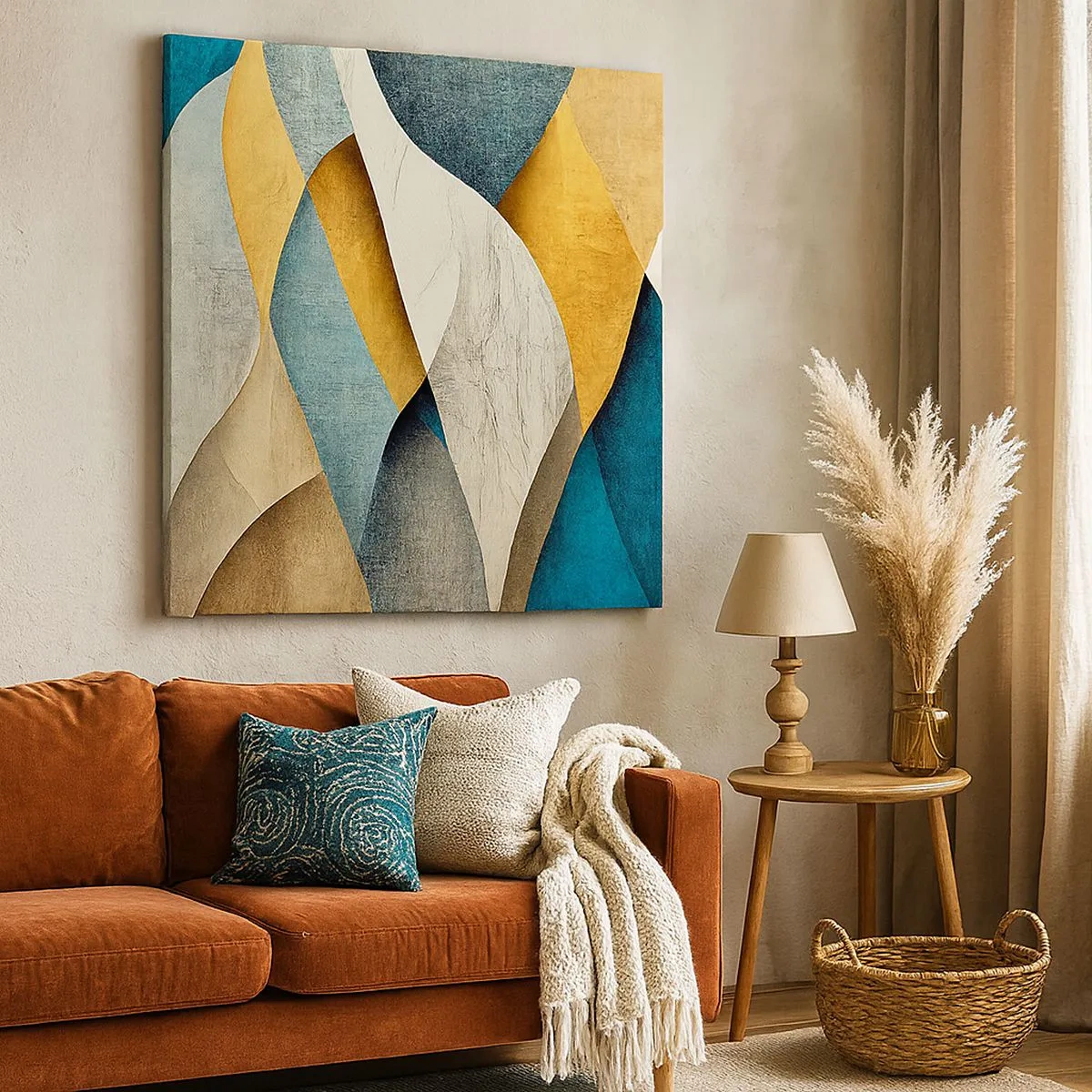 Obraz na płótnie - Rytm i falowanie - 30x30 cm