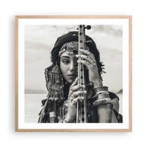 Plakat w ramie jasny dąb - Sama muzyka orientu - 60x60 cm