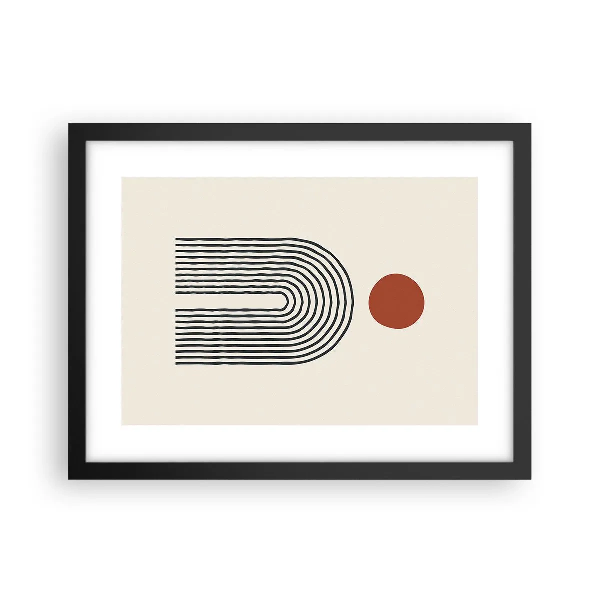 Plakat w czarnej ramie - Magnetyzm kształtów i barw - 40x30 cm