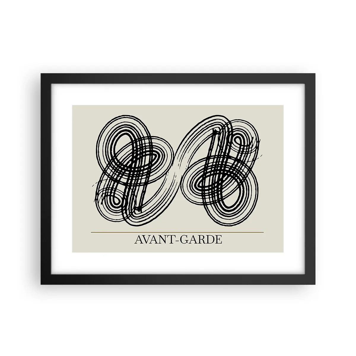 Plakat w czarnej ramie - Wyszło spontanicznie - 40x30 cm