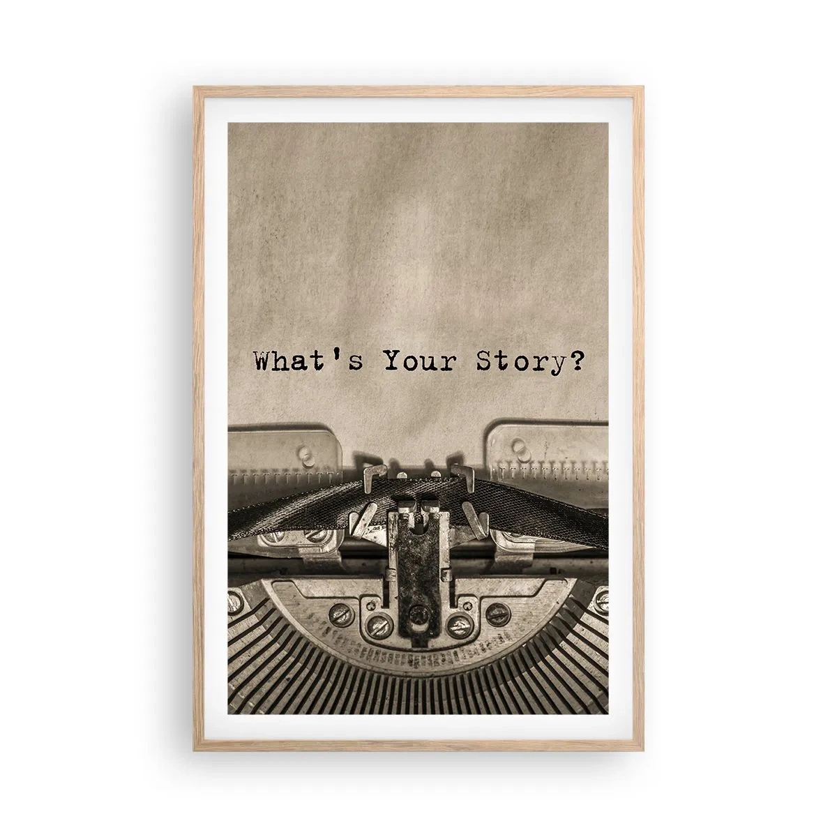 Plakat w ramie jasny dąb - Opowiedz mi - 61x91 cm