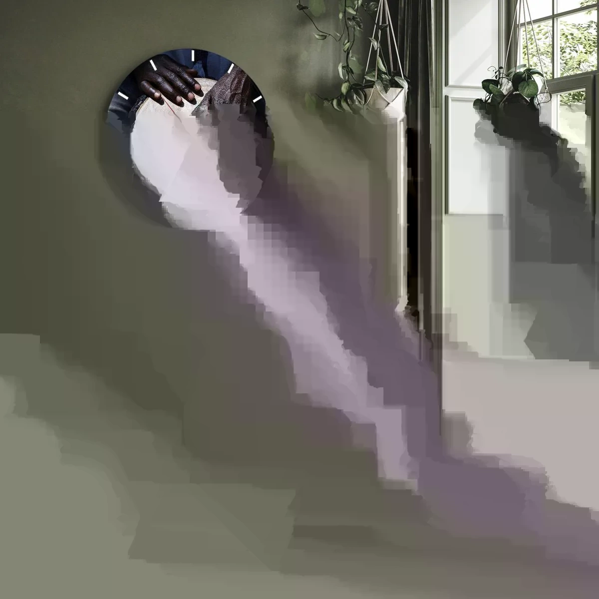 Zegar ścienny - Żyj w swoim rytmie - 40x40 cm