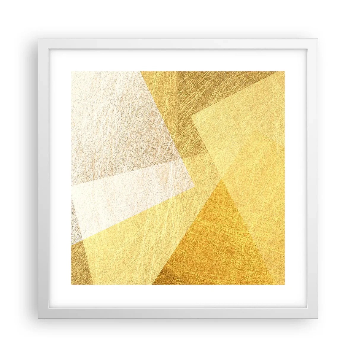 Plakat w białej ramie - Pogoda geometrii - 40x40 cm