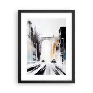 Plakat w czarnej ramie - Studium miasta: architektura i ruch - 30x40 cm