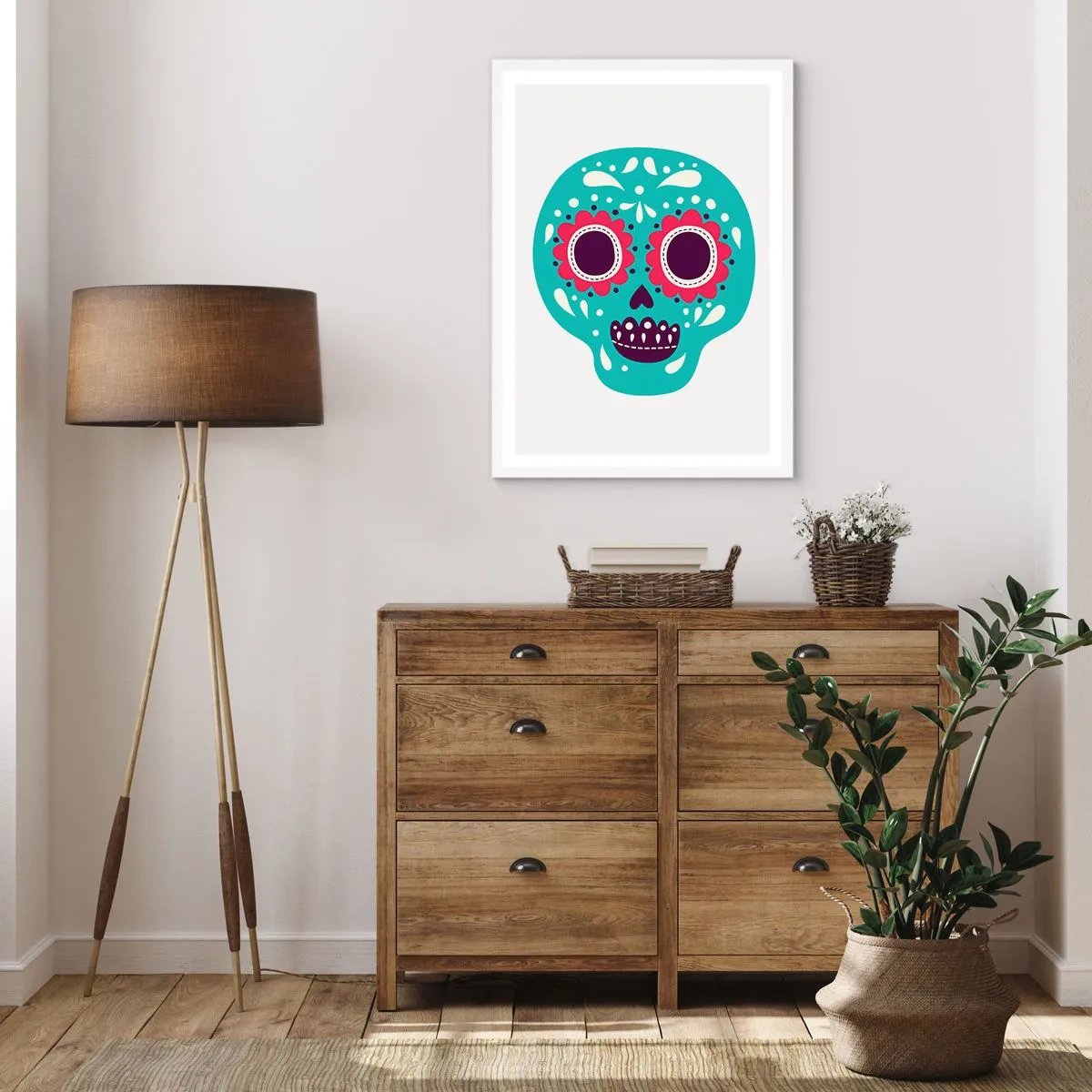 Plakat w białej ramie - Życie – zabawa aż do śmierci - 30x40 cm