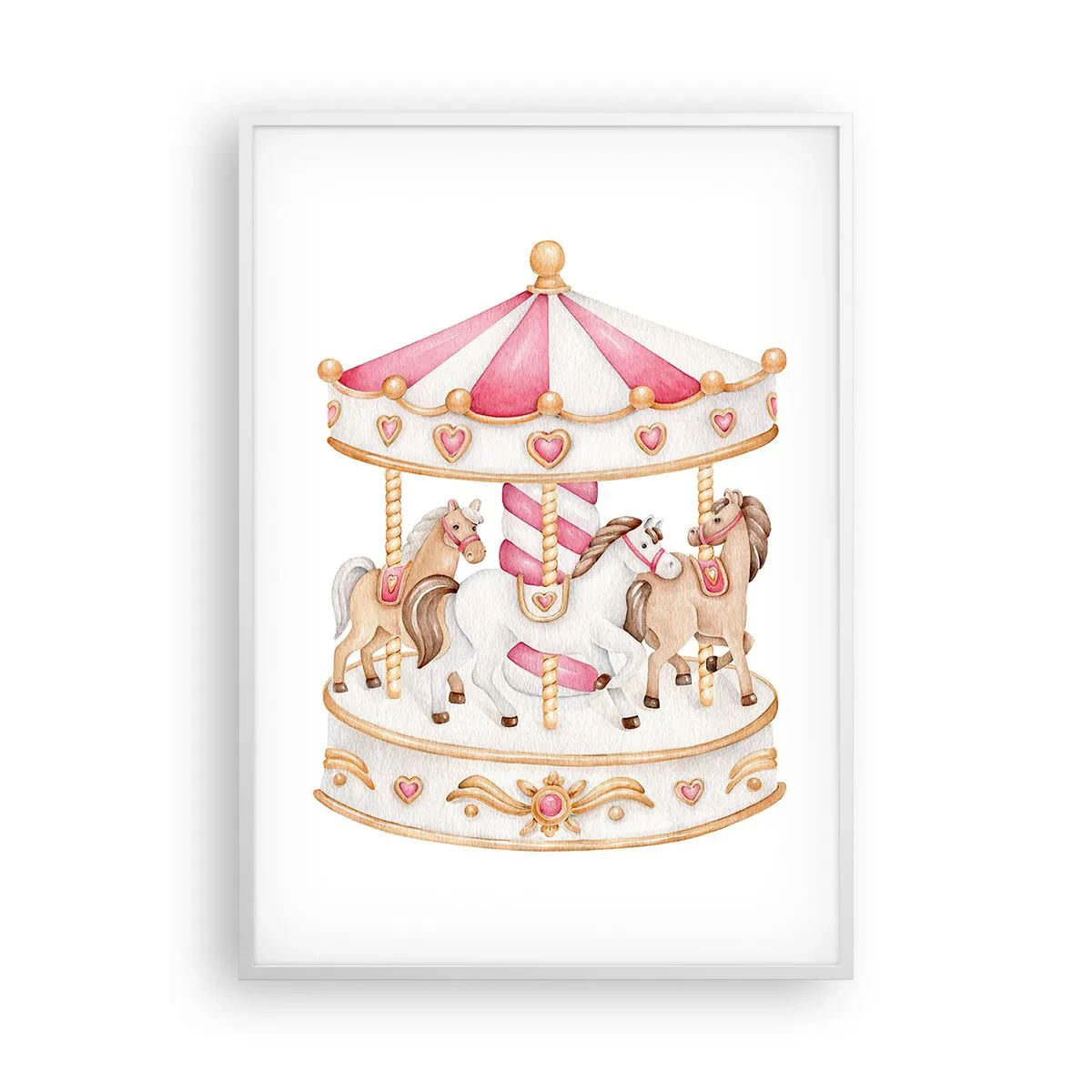 Plakat w białej ramie - Słodki świat dzieciństwa - 70x100 cm