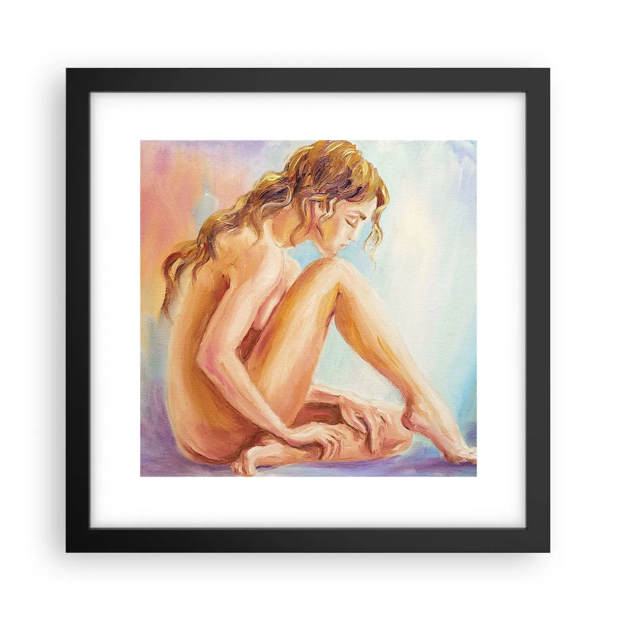 Plakat w czarnej ramie - Akt młodości - 30x30 cm
