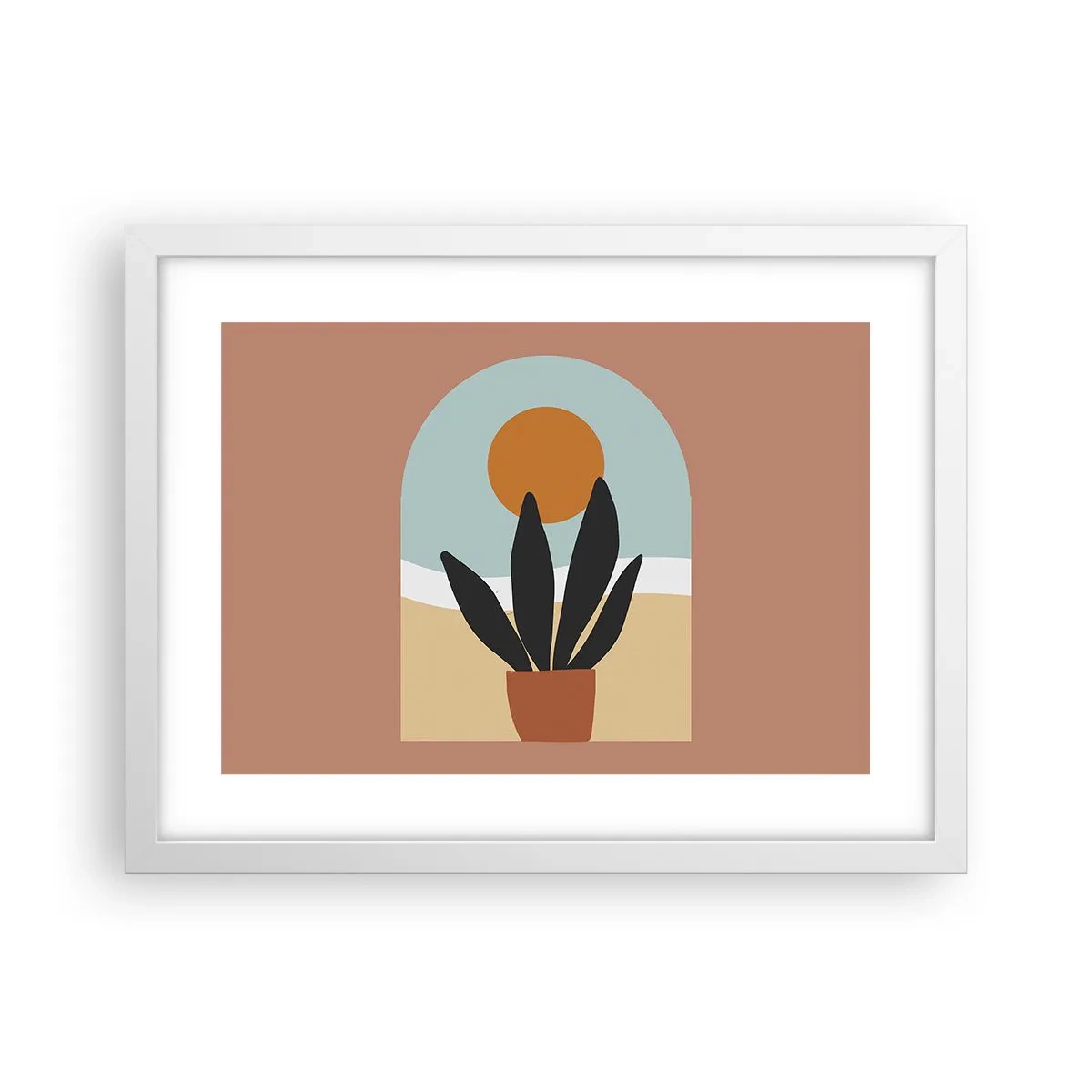 Plakat w białej ramie - Drobne radości - 40x30 cm