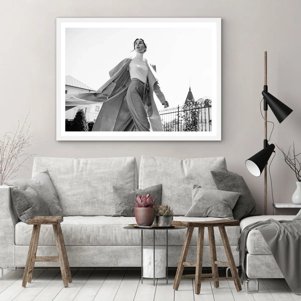 Plakat w białej ramie - Idziesz ze mną? - 50x40 cm