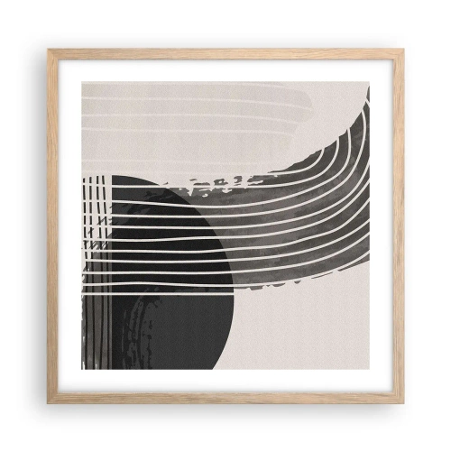 Plakat w ramie jasny dąb - Tam i z powrotem - 50x50 cm
