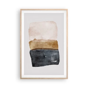 Plakat w ramie jasny dąb - Kompozycja barw ziemi - 61x91 cm