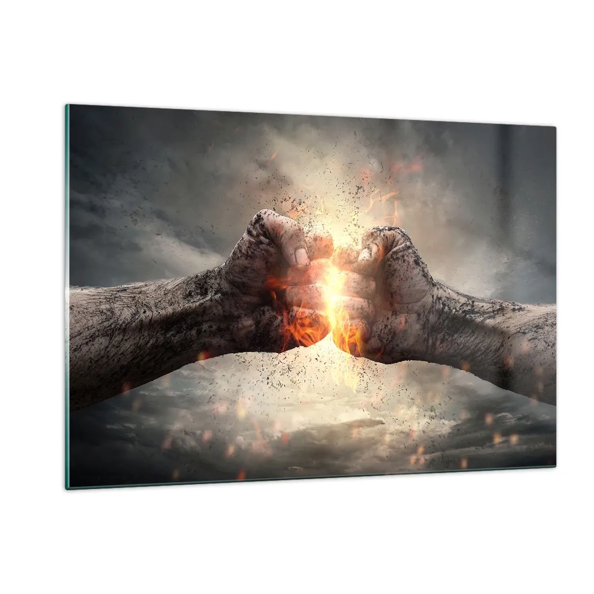 Obraz na szkle - Stań do walki - 120x80cm - Stań do walki - Nowoczesna dekoracja ścienna do salonu, kuchni i sypialni ARTTOR