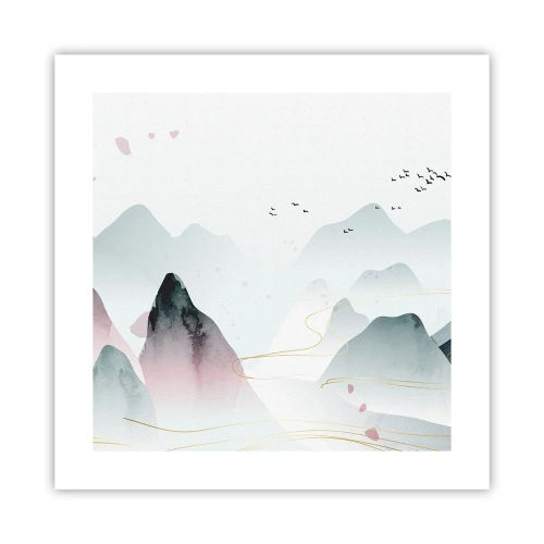 Plakat - Ponad szczytami - 40x40 cm