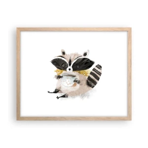 Plakat w ramie jasny dąb - Mój przyjaciel szop - 50x40 cm