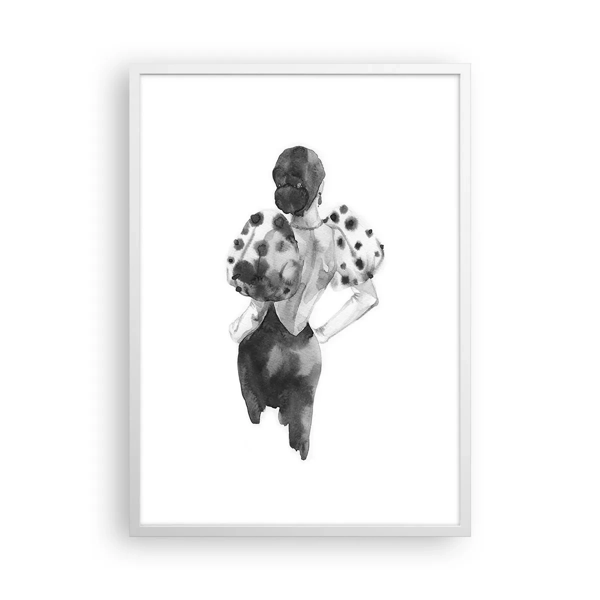 Plakat w białej ramie - Przeszła tuż obok - 50x70 cm