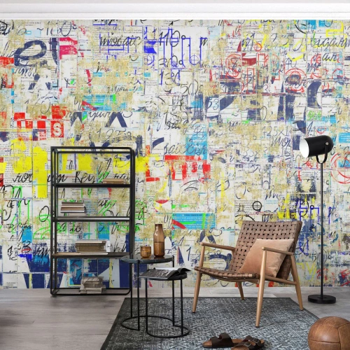 Fototapeta Standard Eco - Po prostu cieszy oczy - Graffiti, Mural, Młodzież - 350x256 cm