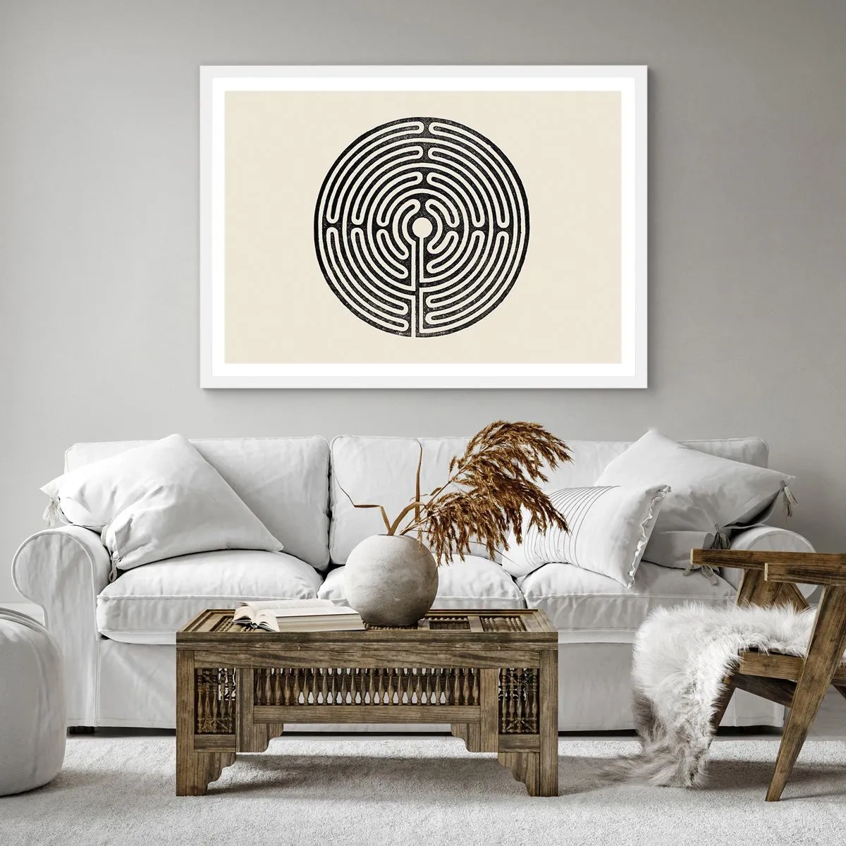 Plakat w białej ramie - Tajemniczy porządek - 50x50 cm