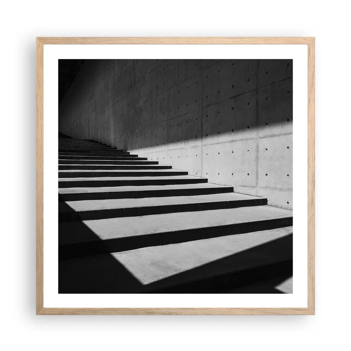 Plakat w ramie jasny dąb - Surowa uroda modernizmu - 60x60 cm