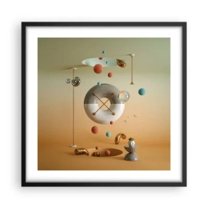 Plakat w czarnej ramie - Wszystko się zdarzyć może - 50x50 cm