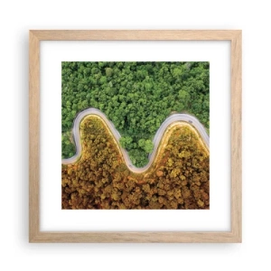 Plakat w ramie jasny dąb - Granice i przełomy - 30x30 cm