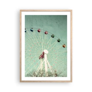 Plakat w ramie jasny dąb - Zapraszamy do zabawy - 50x70 cm