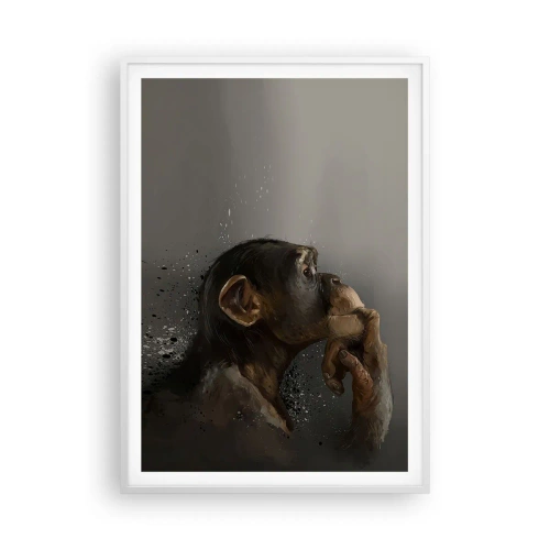 Plakat w białej ramie - Z pewnością myśliciel - 70x100 cm