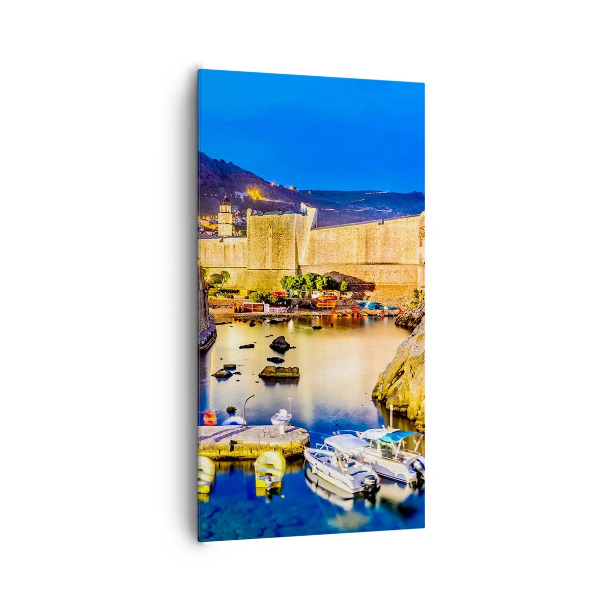 Obraz na płótnie - Rozświetlona noc nad Adriatykiem - 65x120 cm