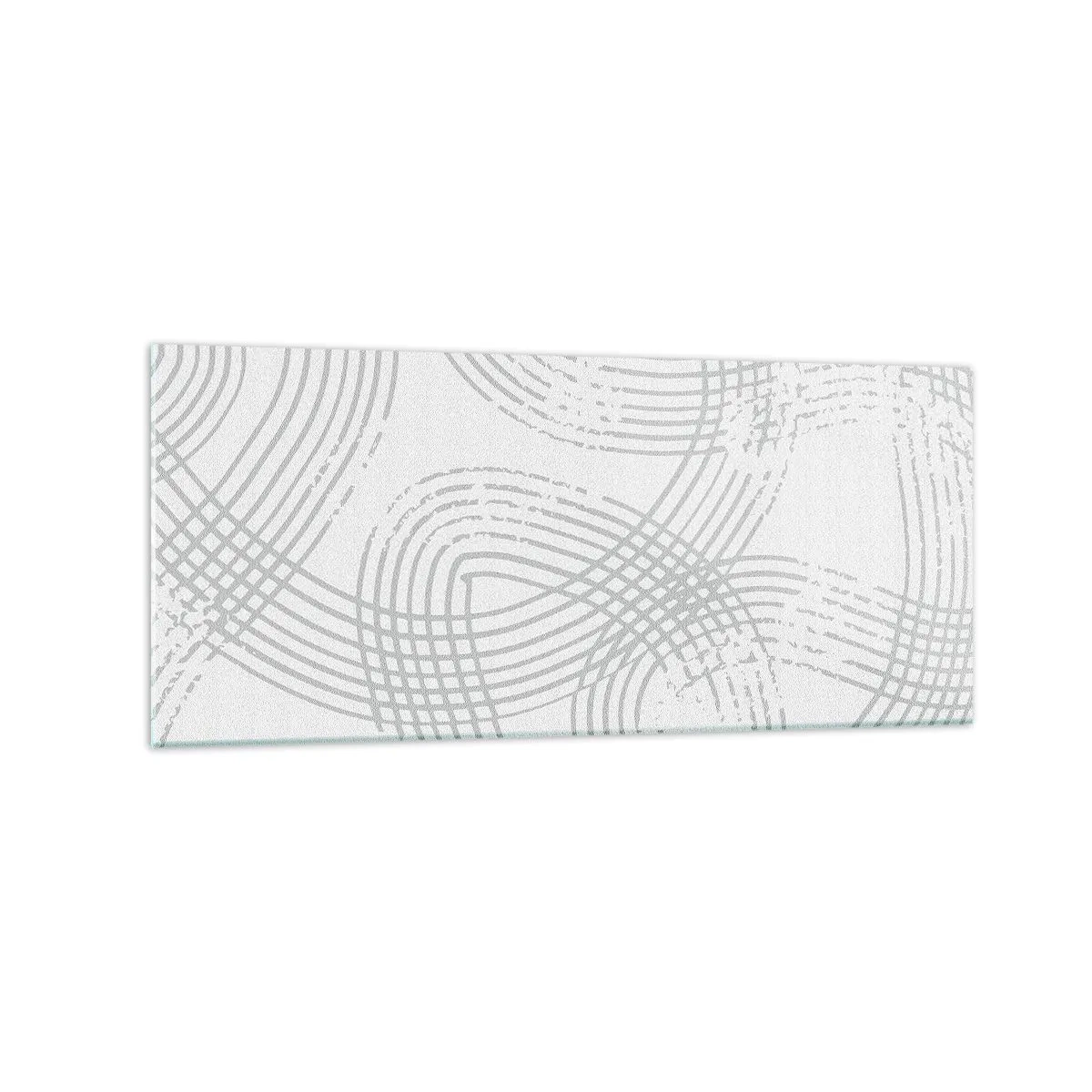 Obraz na szkle - Subtelny wzór z przeplatającymi się liniami w jasnych odcieniach - 120x50cm - Nie ma prostej drogi - Nowoczesna dekoracja ścienna do salonu i sypialni ARTTOR