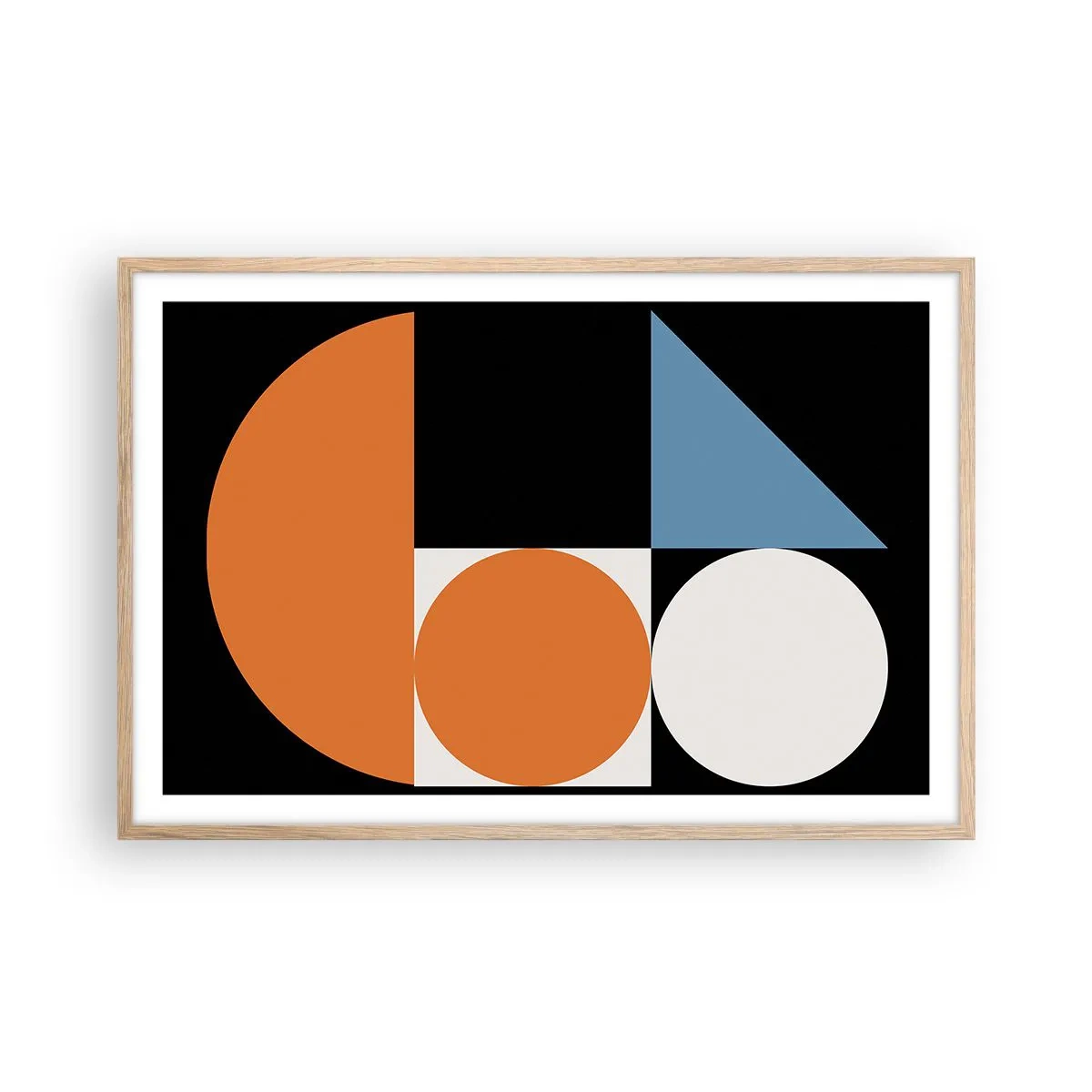 Plakat w ramie jasny dąb - Układ figurowy - 91x61 cm