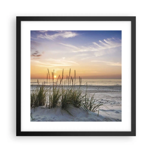 Plakat w czarnej ramie - Popatrz, pomyśl, poczuj - 40x40 cm