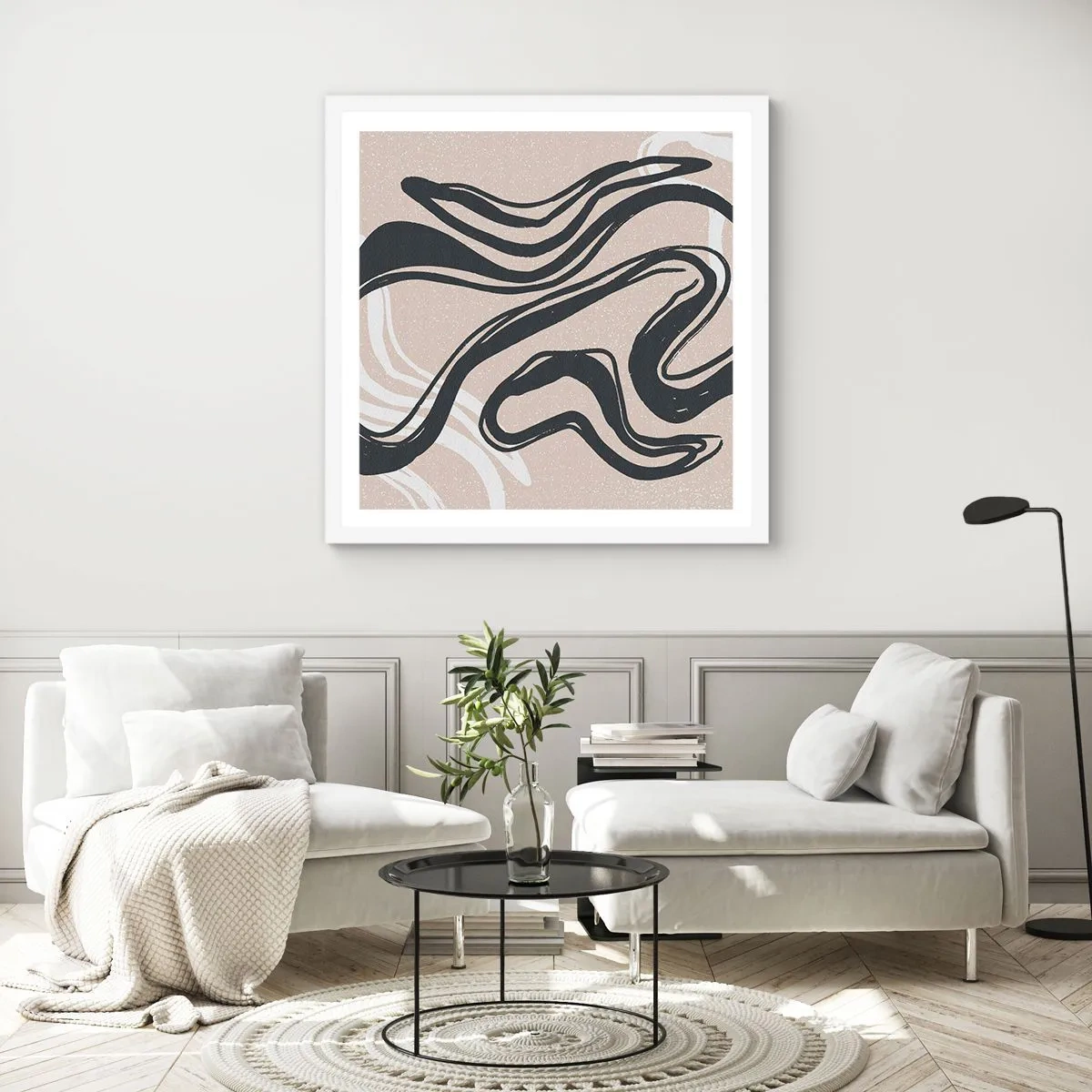 Plakat w białej ramie - Ekspresja zwielokrotniona - 40x40 cm