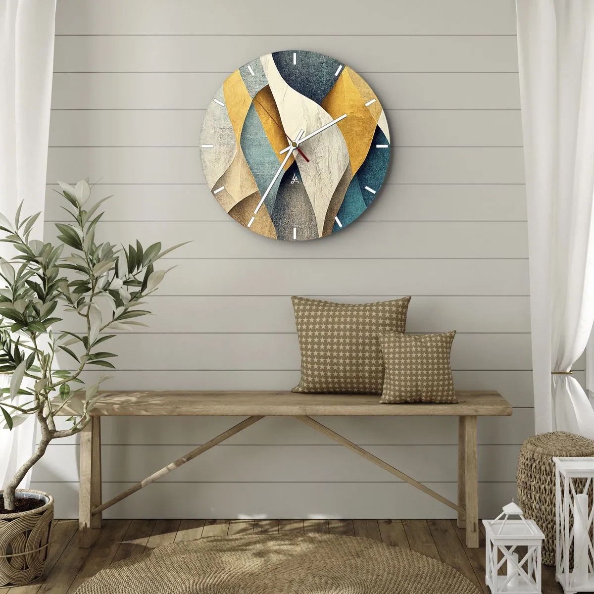 Zegar ścienny - Rytm i falowanie - 40x40 cm