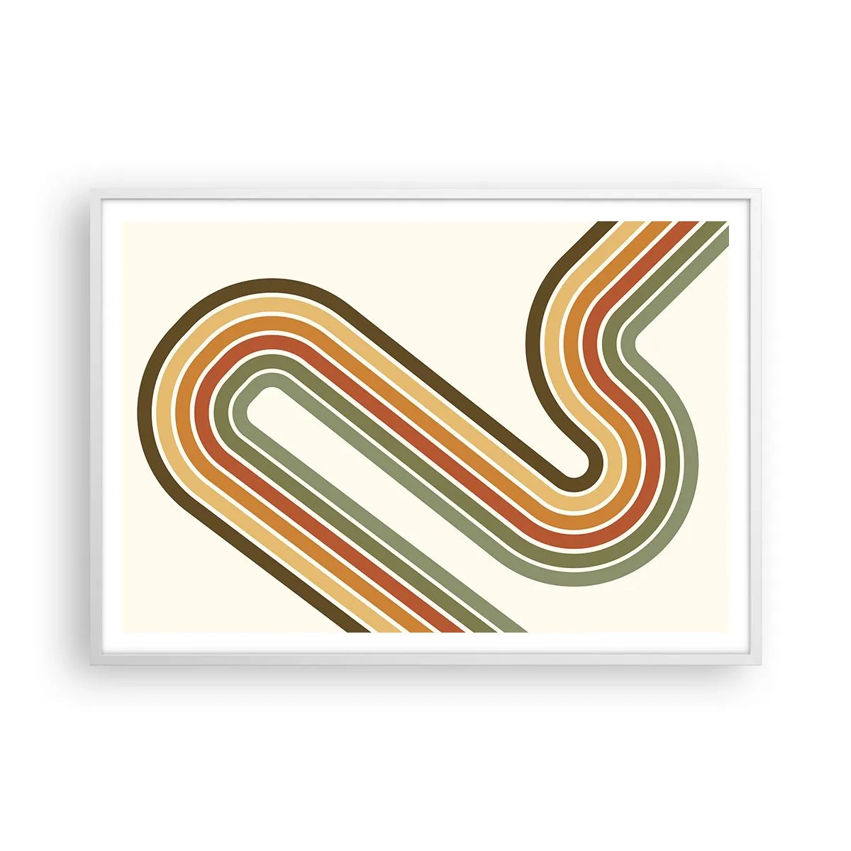 Plakat w białej ramie - Zygzakiem do celu - 100x70 cm