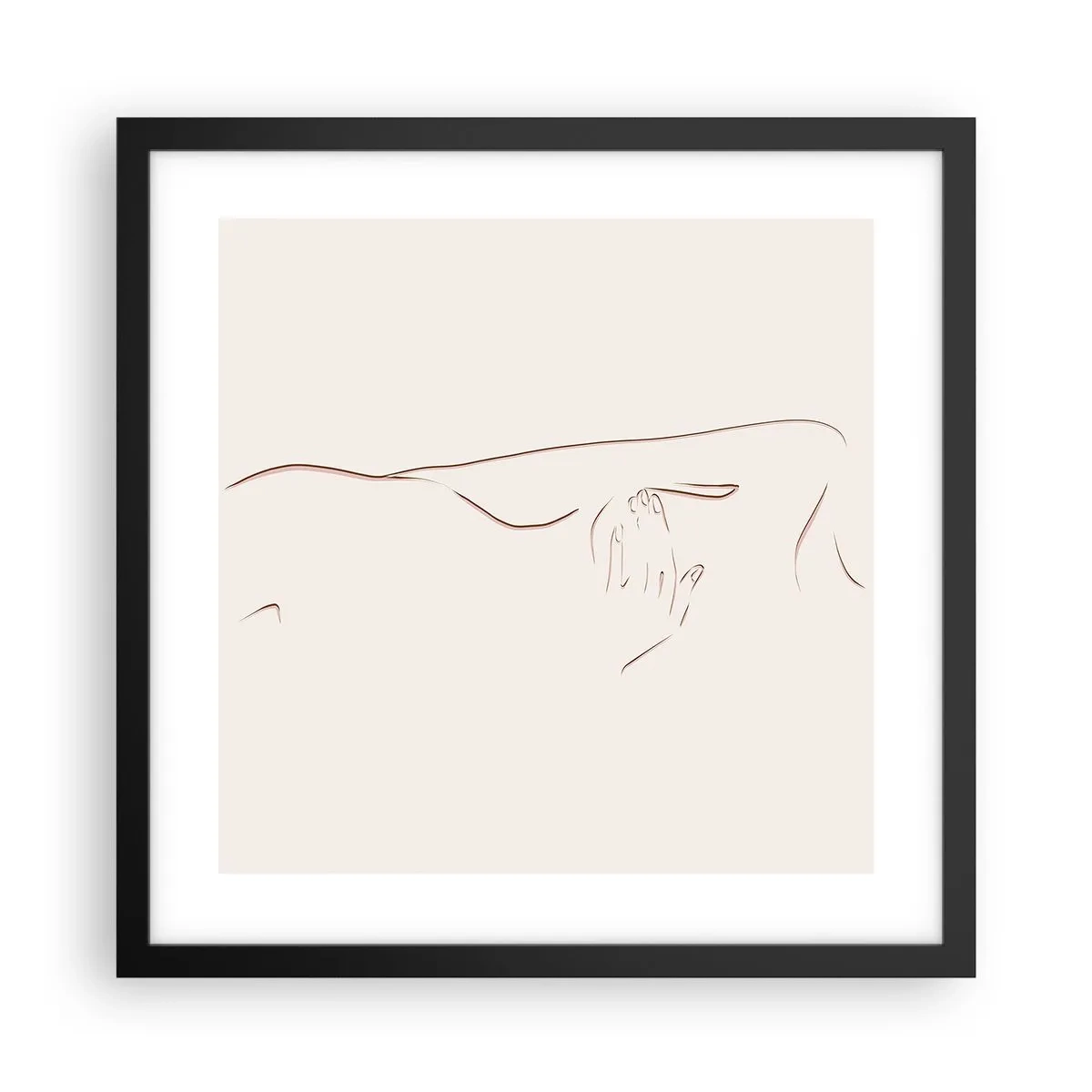 Plakat w czarnej ramie - Kształt pragnienia - 40x40 cm