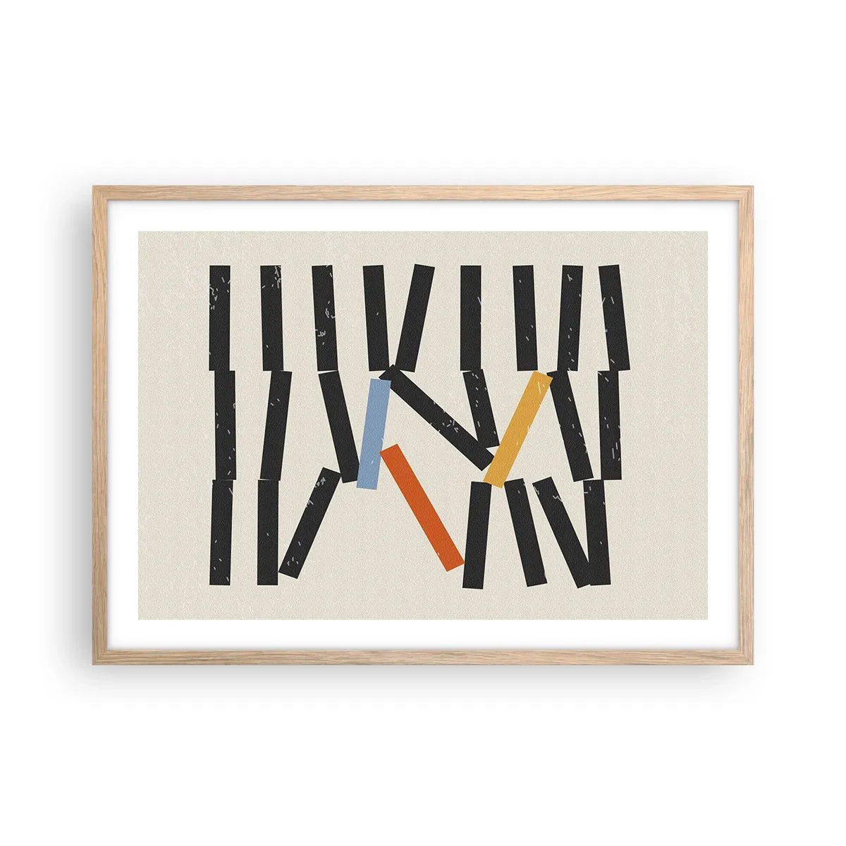 Plakat w ramie jasny dąb - Domino – kompozycja - 70x50 cm